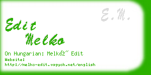 edit melko business card